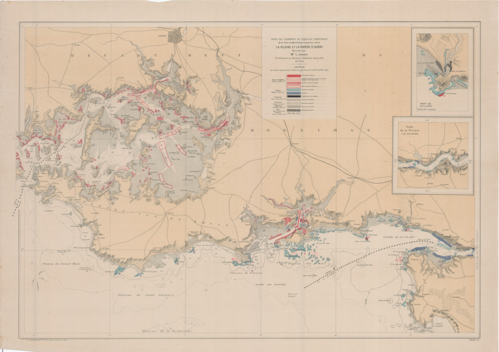 Carte de Joubin 1906 : Golf du Morbihan et Pénerf