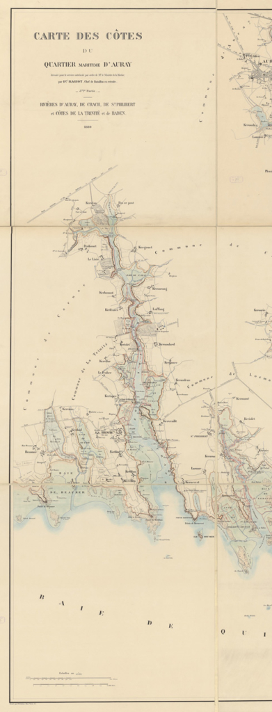 État des concessions conchylicoles attribuées en 1880 - Carte Ragiot